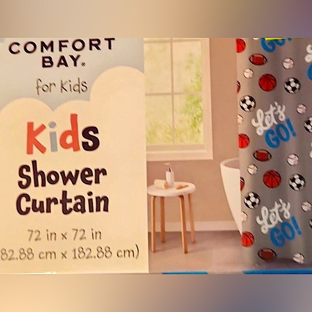 Sports Themed Shower Curtain